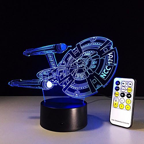 WHLQXD Fashion Colorful Table Lamps Star Trek 3D Lights Colorful Touch Led Lights Colorful Bluetooth Audio Mood Lights
