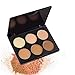 DE'LANCI 6 Colour Press Powder Contour Palette Face Foundation Highlighting Contouring Makeup Kit Make Up Set Travel Size