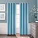 Produktbild Verdunkelungsvorhänge mit Ösen - Aquazolax 2 Stücke Vorhänge Blickdicht mit Ösen Zwei Stück für Ehepaar ,Energiespar & Wärmeisolierend, 132 cm x 213 cm (B x L), Türkis