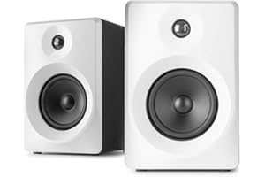 Studio monitor speakers - Vonyx SMN40W actieve studio monitor speakerset 100W - 4 inch - Wit (178.969)