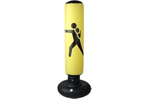 Sacco da boxe gonfiabile per bicchieri da boxe da boxe gonfiabile da fitness in 160 cm Vobor per bambini adulti(giallo)
