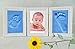 Fuloon Baby Double Print Frame Classic flant First Year Print Frame A Gift Ideal for a Range of Celebrations Including Christmas, Christenings, Baby Showers and Birthdays for the Family (White)