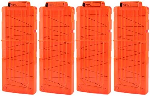 bfeem Darts Clip,4Pcs 12 Darts Soft Bullets Clip Quick Reload Magazine for Nerf N-strike Elite Series Toy Gun