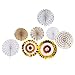 Produktbild Homyl 8er Set Papierfächer Runde Rosetten Fächer Dekoration für Party Feier Geburtstag Kombination - 5 Gold 3 Silber gemischt, 40 cm