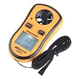 KKmoon GM8908 LCD Digital Wind Speed Temperature Measure Gauge AnemoMeter Ideal Tool for Windsurfing Sailing Fishing Kite Flying Mountaineering