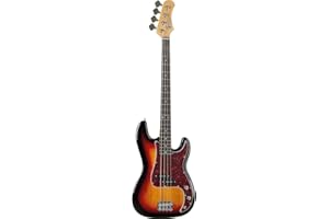 EKO VPB-100 SUNBURST, Elektrobass aus Linde und Griff aus Ahorn, Präzisions-Stil, Farbe SunBurst