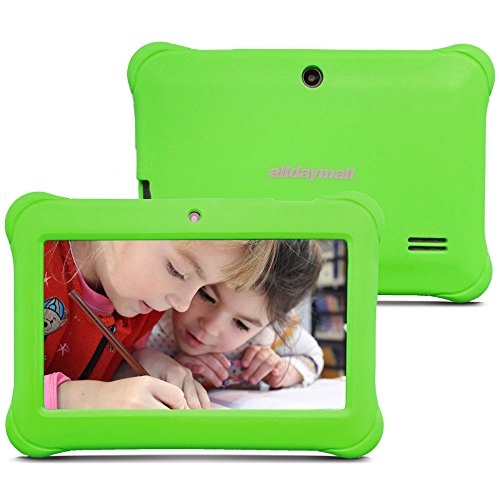 Preisvergleich Produktbild Alldaymall A88SK 7 Zoll Kinder Tablet PC Quad Core, Android 4.4 KitKat, 1GB RAM, 8GB NAND Flash mit Doppel Kamera und Wifi, Tablet für Kids mit Spezialangebot, Grün