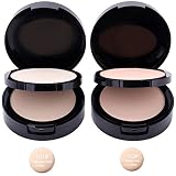 Weisy Double Layer Foundation Mineralgepresste Compact Powder Matte + Shimmer Face Whitening Concealer Powder Face Make Up Palette - 2