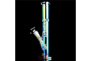 RORA Noctilucous Pipe à eau en verre 14 mm avec diffuseur épais attrape-glace (coloré)