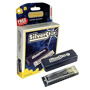 Hohner Silver Star M50403X D-Harmonica, Silver
