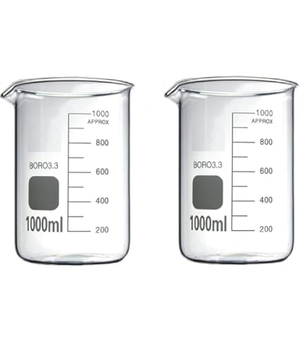 PATIKIL 3Pcs 250ml Tall Form Glass Beaker, 3.3 Borosilicate Glass Graduated Printed Scale Measuring Cups With Spout For Kitchen Lab Liquids - View #9