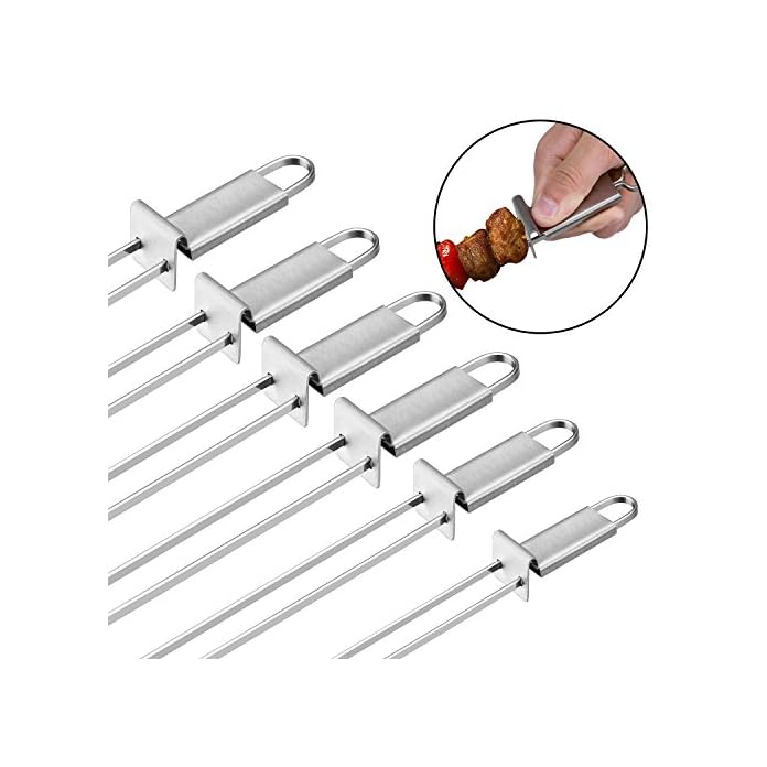 Schaschlikspieegrillspiee Edelstahlschaschlikgrillmetall Grill Spiee6pc