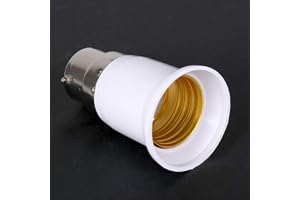 Cryfokt B22 to E27 Light Socket Adapter, Durable Converter for Home