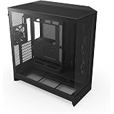 NZXT H9 Flow - Dual Camera ATX PC Case - Black | Dual chamber ATX badge with 4 fans, 420mm top and front radiator mount, and