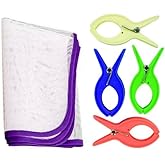S S Mart Saree Pre-Pleating 4-inch Clips 4 nos and Ironing Protection Mat 1 no Combo | Multicolour - Saree Draping Big Clips 