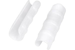 GARDENINGWILL 20pcs White 25mm Rod Clip Plant Greenhouse Hoops Plastic Film Garden Support Frame Grow Row Plant Cover Netting Fixed Pipe Clamps