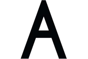 ‎1PEAK Buchstaben Aufkleber, wetterfest, einzelner Buchstabe "A", schwarz, 10 cm (100mm) großgeschrieben