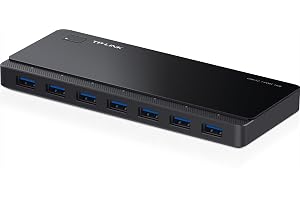 TP-Link UH700 USB Hub, 1.5A Fast Charging 7-Port Docking Station, 10x Data Transfer Speed up to 5Gbps, 12V/2.5A Power Adapter