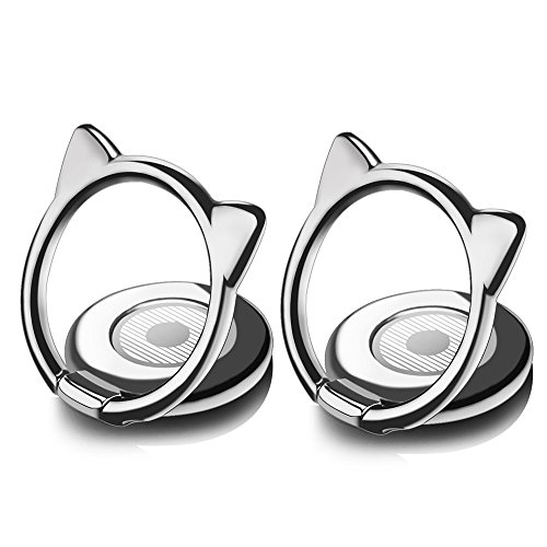 aceyoon Smartphone Fingerhalterung Kartze Schwarz 2 Set Handy HÃ¼lle Ringhalter Metall 360 drehbarer Mobil Phone Ring Holder stabil bombenfest iPhone Fingerhalter fÃ¼r iPhone X 8 Plus 7 Plus 6 Samsung