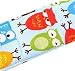 Aoxintek 2pcs Cute Owl Print Toddler Infants and Baby Head Support Pram Stroller Safety Seat Fastening Belt Adjustable Playpens Sleep Positioner