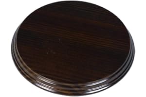 greca Peanas Redondas. Barnizadas. Diferentes Medidas. Madera Maciza, Barniz Nogal. (Madera, Diámetro Inferior: 26 cms.). Diámetro Superior: 24 cms. Grosor: 2,5 cms.