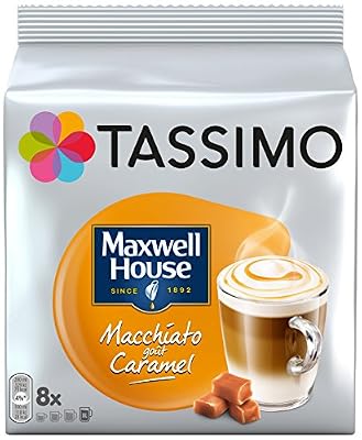 TASSIMO Café Maxwell House Macchiato goût Caramel 8 Tdisc - Pack de 5 (40 Tdisc)