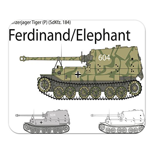 Preisvergleich Produktbild Mauspad Militär Panzer Ferdinand bedruckt