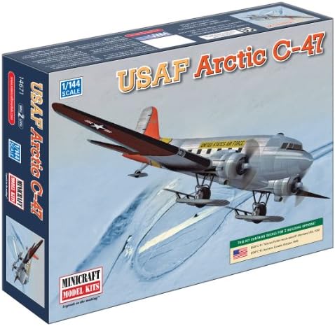 Minicraft Models 1:144 Scale U.S.A.F C-47 Artic Version Model Kit