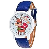 Lucky mall Weihnachten ältere Muster Uhren, Analoge Quarzuhr aus Leder Vogue Uhr