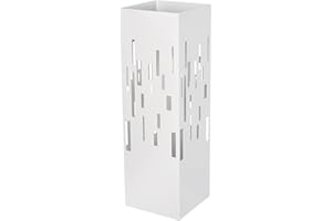 HERSIG - Paraguero Metálico - Paragueros Modernos y Decorativos - Paragueros Originales para Entrada, Recibidor, Oficina o Comercio | Paragüero de Diseño Elegante y Funcional - Diseño Moderno - Blanco