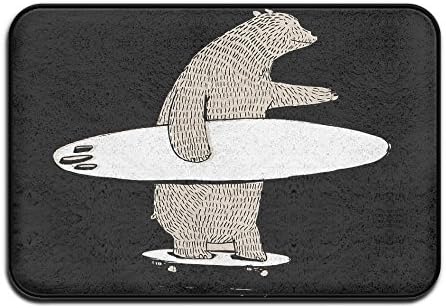 Reginald Qixan Bear Go Surfing Personalized Door Mats