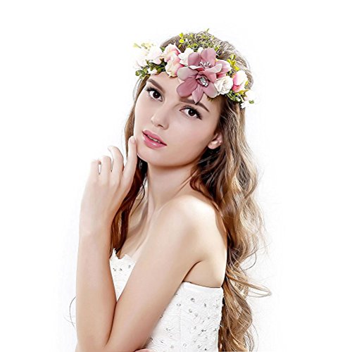 OULII Blumenkranz Blumenkrone Boho für Festival Hochzeit - 2