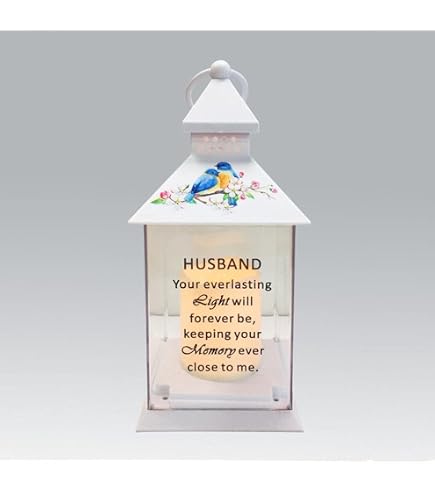 3 Pieces Sympathy Gift Funeral Cardinal Lantern Memorial Gifts Memorial Lantern with Flickering Led Candle Black Bereavement Gifts in Memory of Loved One Gifts for Loss Mom Mother Dad Father Husband