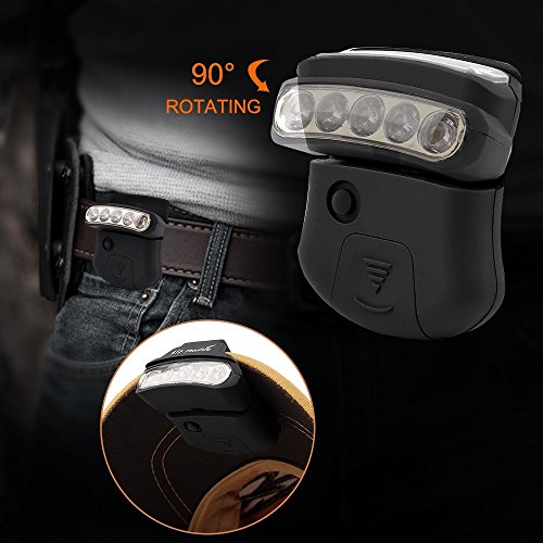 ThorFire 5 LED Stirnlampe Cap Light Cap Lampe Drehbare Cap Visor Licht Leichte Hut Leuchte Kopflampe Perfekt für die Jagd, Camping, Fischen - 2