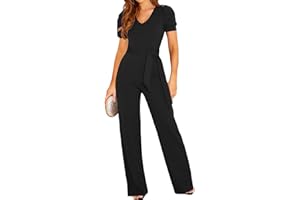 Coloody Mono para Mujer, Pantalones Elegantes Mono Informal Suelto con cinturón