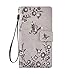 Produktbild Huawei P9 Hülle [Bildschirmschutz aus gehärtetem Glas], Grandoin Retro Leder Foliant Stoßabfangende Hülle, exzellente Qualität buntes elegantes Muster Design Premium PU Verschluss genaue Passform Riemen-Leder Geldbörse schützende Schnapp-Hüllen-Abdeckung für Huawei P9 mit [Kreditkarten Einschub] Ständer Funktion
