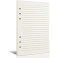 A5 Refillable Paper for 6-Ring Binders, Planner, Traveller Journal, Notebook, Dairy - 8mm Ruled Filler Paper Insert, 80 Sheets 160 Pages, Lined
