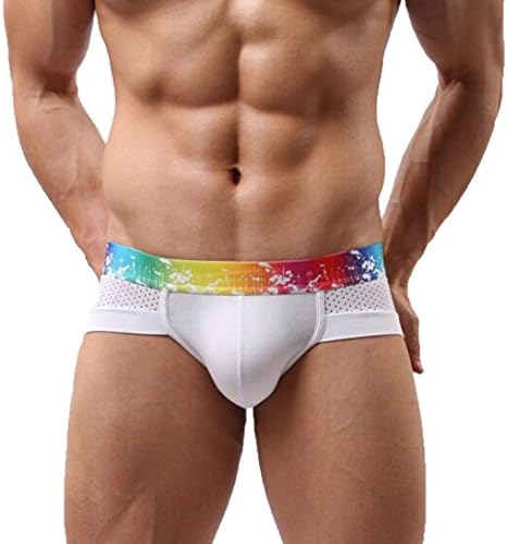SetMei Hot Mens Sexy Cotton Underwear shorts men boxers underpants Soft Briefs (XXXL, White)