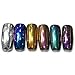 6 Pcs 1g Nail Art Mirror Glitter Shinning Nail Chrome Pigment Powder Nail Art Tools with Sponge Stick