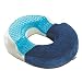 Produktbild Orthopädischer Sitzring, Hämorrhoiden-Sitzkissen, Dekubitus-Kissen, Prostata-Kissen mit Gel & Visco-Schaum, Druckentlastend, geeignet für Auto, Sofa, Office- & Rollstuhl sowie Reisen, 40x30cm