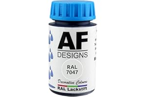Alex Flittner Designs Lackstift RAL 7047 TELEGRAU 4 glänzend 50ml Holz Metall Möbel Bad Retuschierlack Reparaturlack