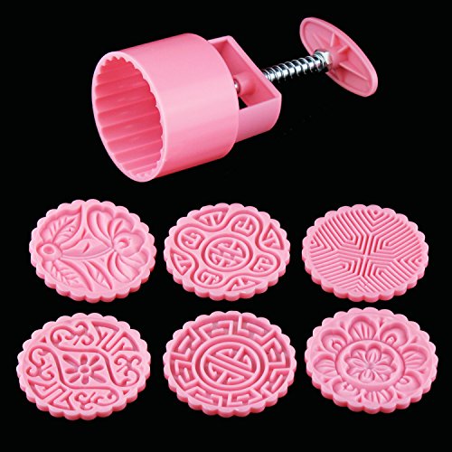 KEESIN Mond-Kuchen-Form 100g Mehl Runde DIY Hand gedrückt Tortendekoration Ausstechform Mold (100 g) - 2