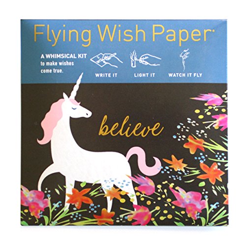 Flying Wish Paper - Write it., Light it, & Watch it Fly - UNICORN - 5" x 5" - Mini Kits