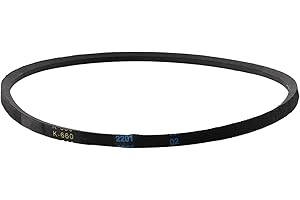 TDCUIZENT K660 - Sistema di trasmissione a cinghia a V triangolare industriale, 66 cm, cinghia di trasmissione di potenza, larghezza 8 mm, spessore 6 mm, cintura in gomma nera per trapano, attrezzature agricole