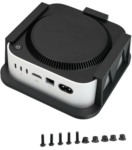 SUPPORTO A PARETE router per laptop sotto la scrivania staffa di montaggio a parete (nero) EUR
