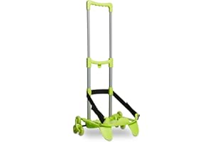 SJ Gang Trolley pour Sac à Dos, pour Adolescents, Filles et Garçons, pour Seven & Sj Sac à Doss, Design Italien, Vert