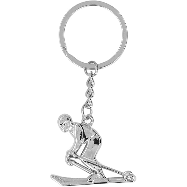XingCRYao Snowboard Keychain, Zinc Alloy Ski Shape Key Ring