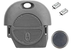 RKFUK® - NATs DIY Repair Kit Replacement Black 2 Button Remote Car Key Fob Case 2 Tactile Micro Switches New Battery for Nissan Almera Micra Primera Serena Terrano Tino X-Trail X Trail Cars Vans