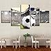 Produktbild xkkzka Ohne Rahmen Modulare Leinwand Bilder Home Decor 5 Stücke Fußballspiel Malerei Fußball Kurs Hd Druckplakat Wohnzimmer Wandkunst -B