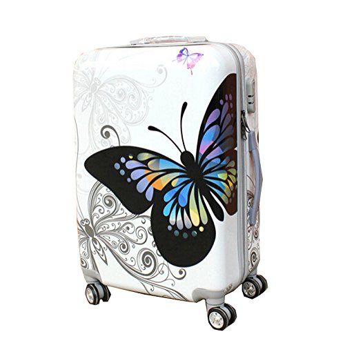 Tramp & Badger 100% polycarbonate, Multicolor Beautiful Butterfly Printed Pattern Trolley Bag- Grey (Size-24" Cabin Size) RS.3780 (62.00% Off) - Amazon Tramp & Badger 100% polycarbonate, Multicolor Beautiful Butterfly Printed Pattern Trolley Bag- Grey (Size-24" Cabin Size) RS.3780 (62.00% Off) - Amazon